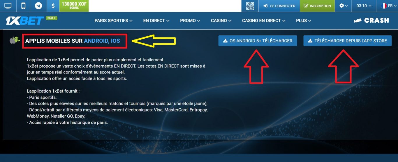 Problèmes potentiels pendant 1xBet connexion en ligne