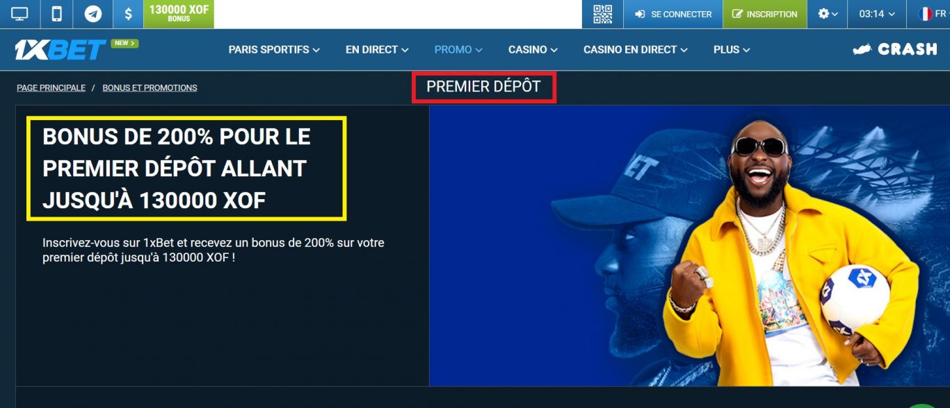 Comment appliquer un bonus de bienvenue 1xBet